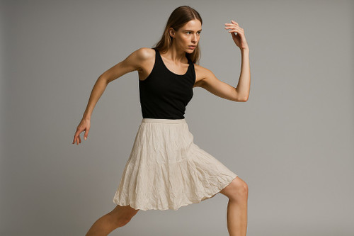 دامن فانتزی پلیسه کره ای دور کمر ب سانت ۸۰