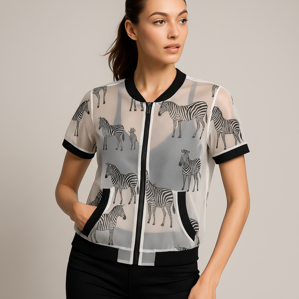 شومیز حریر زیپ دار قد۵۲ دورسینه۱۰۰