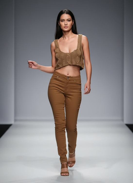 وست بافت فری سایز رنگ کرم